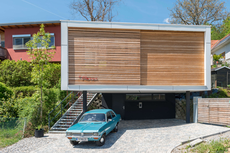 Holzhaus Neubau Fassade Bauingenieur Perci