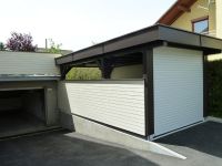 Carport braun-weiß