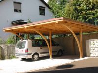 Carport mit Träger geschwungen